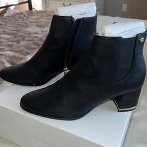 Calvin Klein Black leather booties